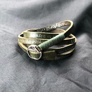 Humanity for All Leather Wrap Bracelet
